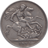 1893 CROWN ( FINE ) LVI D1 - CROWN - Cambridgeshire Coins