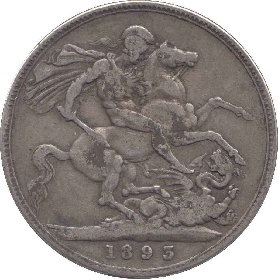 1893 CROWN ( FINE ) LVI D1 - CROWN - Cambridgeshire Coins