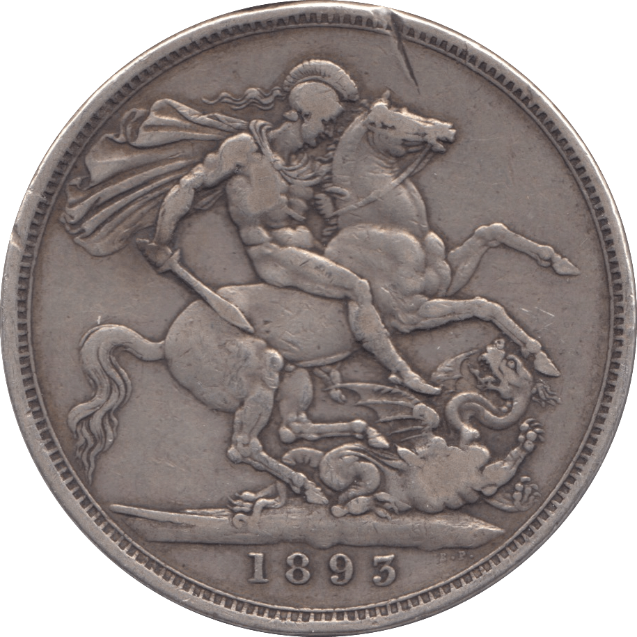 1893 CROWN ( FINE ) LVI - CROWN - Cambridgeshire Coins