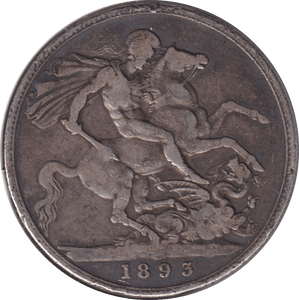 1893 CROWN (FINE) - CROWN - Cambridgeshire Coins