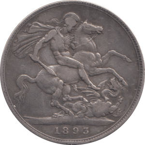 1893 CROWN ( GF ) 2 - CROWN - Cambridgeshire Coins