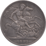1893 CROWN ( GF ) 2 - CROWN - Cambridgeshire Coins