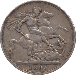 1893 CROWN ( GF ) - CROWN - Cambridgeshire Coins