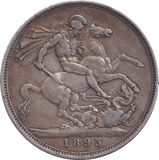1893 CROWN ( GF ) - CROWN - Cambridgeshire Coins