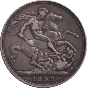 1893 CROWN ( GF ) - CROWN - Cambridgeshire Coins