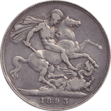 1893 CROWN ( GF ) - CROWN - Cambridgeshire Coins