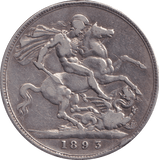 1893 CROWN ( GF ) - CROWN - Cambridgeshire Coins