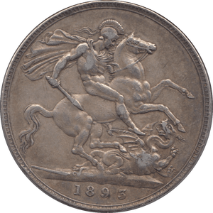 1893 CROWN ( GVF ) - CROWN - Cambridgeshire Coins