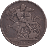1893 CROWN ( NF ) - CROWN - Cambridgeshire Coins