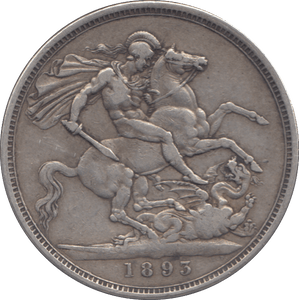 1893 CROWN ( VF ) - CROWN - Cambridgeshire Coins