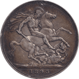 1893 CROWN ( VF ) - CROWN - Cambridgeshire Coins