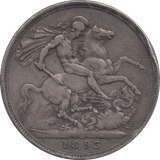 1893 CROWN ( VF ) - CROWN - Cambridgeshire Coins