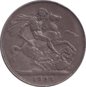 1893 CROWN ( VF ) - CROWN - Cambridgeshire Coins