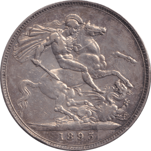 1893 CROWN ( VF ) LVI - CROWN - Cambridgeshire Coins