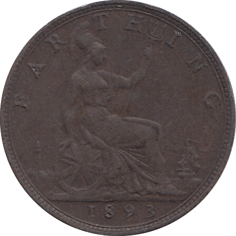 1893 FARTHING ( AUNC ) - FARTHING - Cambridgeshire Coins