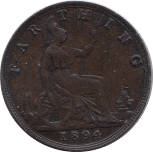 1893 FARTHING ( EF ) - Farthing - Cambridgeshire Coins