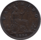 1893 FARTHING ( EF ) - Farthing - Cambridgeshire Coins