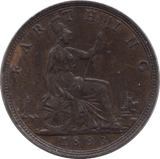 1893 FARTHING ( FINE ) - Farthing - Cambridgeshire Coins