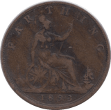 1893 FARTHING ( FINE ) - Farthing - Cambridgeshire Coins
