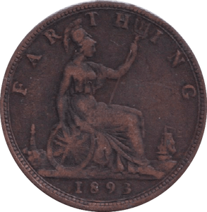 1893 FARTHING ( FINE ) - FARTHING - Cambridgeshire Coins