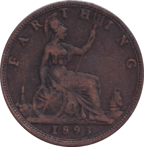 1893 FARTHING ( FINE ) - FARTHING - Cambridgeshire Coins