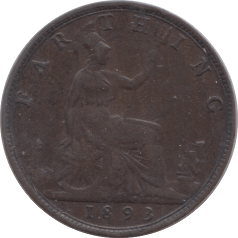 1893 FARTHING ( FINE ) - Farthing - Cambridgeshire Coins