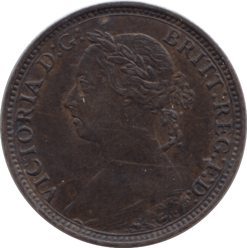 1893 FARTHING ( FINE ) - Farthing - Cambridgeshire Coins