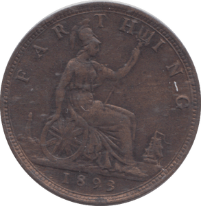 1893 FARTHING ( VF ) - FARTHING - Cambridgeshire Coins