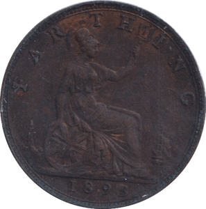 1893 FARTHING ( VF ) - Farthing - Cambridgeshire Coins