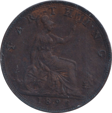 1893 FARTHING ( VF ) - Farthing - Cambridgeshire Coins