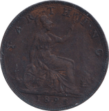 1893 FARTHING ( VF ) - Farthing - Cambridgeshire Coins