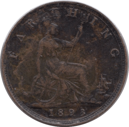 1893 FARTHING ( VF ) - Farthing - Cambridgeshire Coins