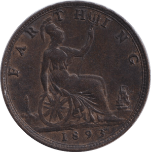 1893 FARTHING ( VF ) - FARTHING - Cambridgeshire Coins