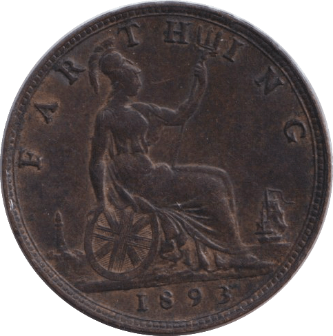 1893 FARTHING ( VF ) - FARTHING - Cambridgeshire Coins