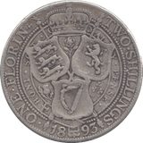 1893 FLORIN ( FINE ) - FLORIN - Cambridgeshire Coins