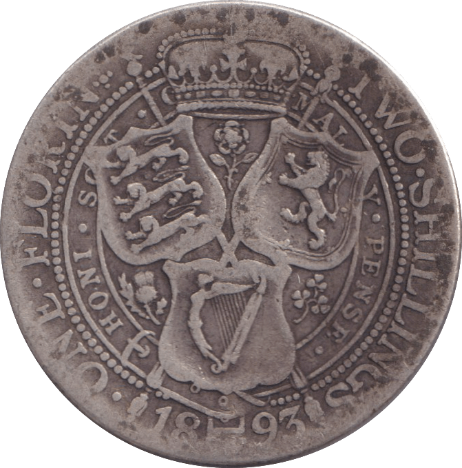 1893 FLORIN ( FINE ) - FLORIN - Cambridgeshire Coins