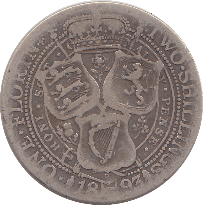 1893 FLORIN ( FINE ) - FLORIN - Cambridgeshire Coins