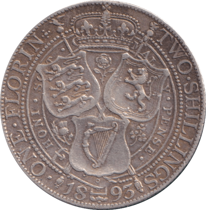 1893 FLORIN ( GF ) - FLORIN - Cambridgeshire Coins