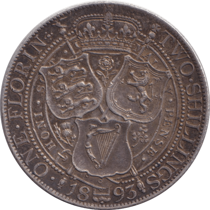 1893 FLORIN ( VF ) - FLORIN - Cambridgeshire Coins