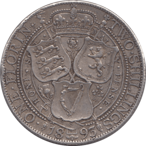 1893 FLORIN ( VF ) - FLORIN - Cambridgeshire Coins