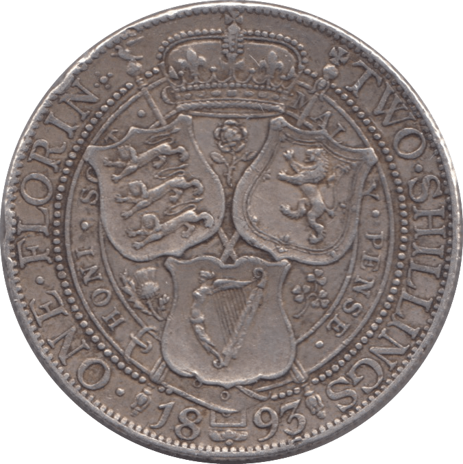 1893 FLORIN ( VF ) - FLORIN - Cambridgeshire Coins