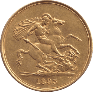 1893 GOLD FIVE POUND ( GVF ) - GOLD FIVE POUNDS - Cambridgeshire Coins