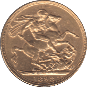 1893 GOLD SOVEREIGN ( EF ) - SOVEREIGN - Cambridgeshire Coins