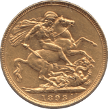 1893 GOLD SOVEREIGN ( GVF ) - SOVEREIGN - Cambridgeshire Coins