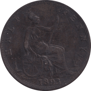 1893 HALF PENNY ( GF ) - HALFPENNY - Cambridgeshire Coins