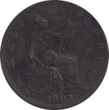 1893 HALF PENNY ( GF ) - HALFPENNY - Cambridgeshire Coins