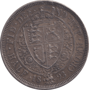 1893 HALFCROWN ( EF ) 1 - HALFCROWN - Cambridgeshire Coins