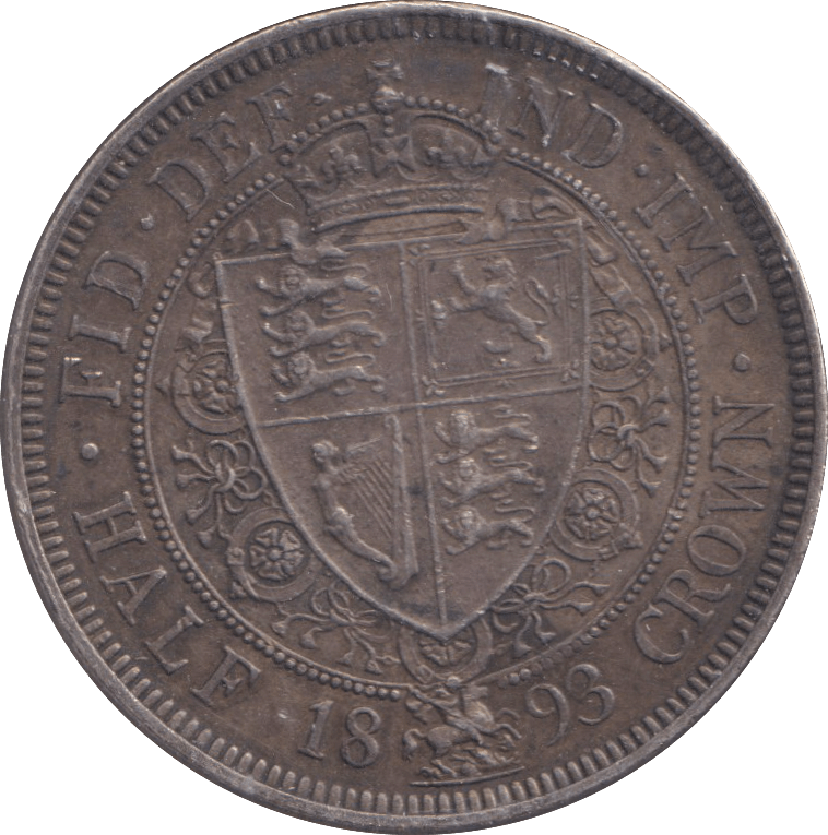 1893 HALFCROWN ( EF ) 1 - HALFCROWN - Cambridgeshire Coins