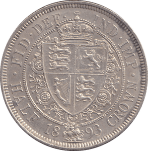 1893 HALFCROWN ( EF ) - HALFCROWN - Cambridgeshire Coins