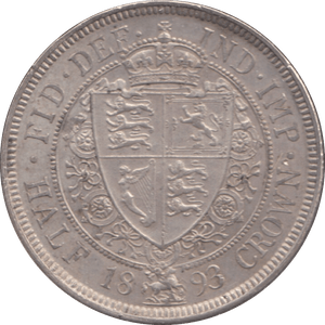 1893 HALFCROWN ( EF ) - HALFCROWN - Cambridgeshire Coins